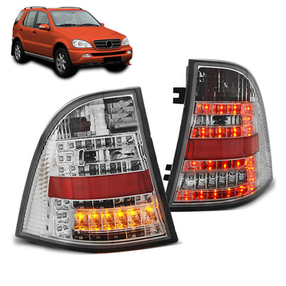 LED Rücklichter Chrom passend für MERCEDES W163 ML M-KLASSE 03.98-05