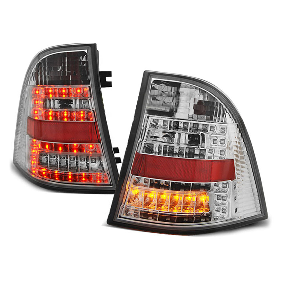 LED Rücklichter Chrom passend für MERCEDES W163 ML M-KLASSE 03.98-05