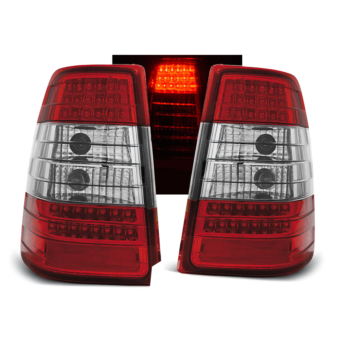 LED Rücklichter Rot Weiß passend für MERCEDES W124 E-KLASSE KOMBI 09.85-95
