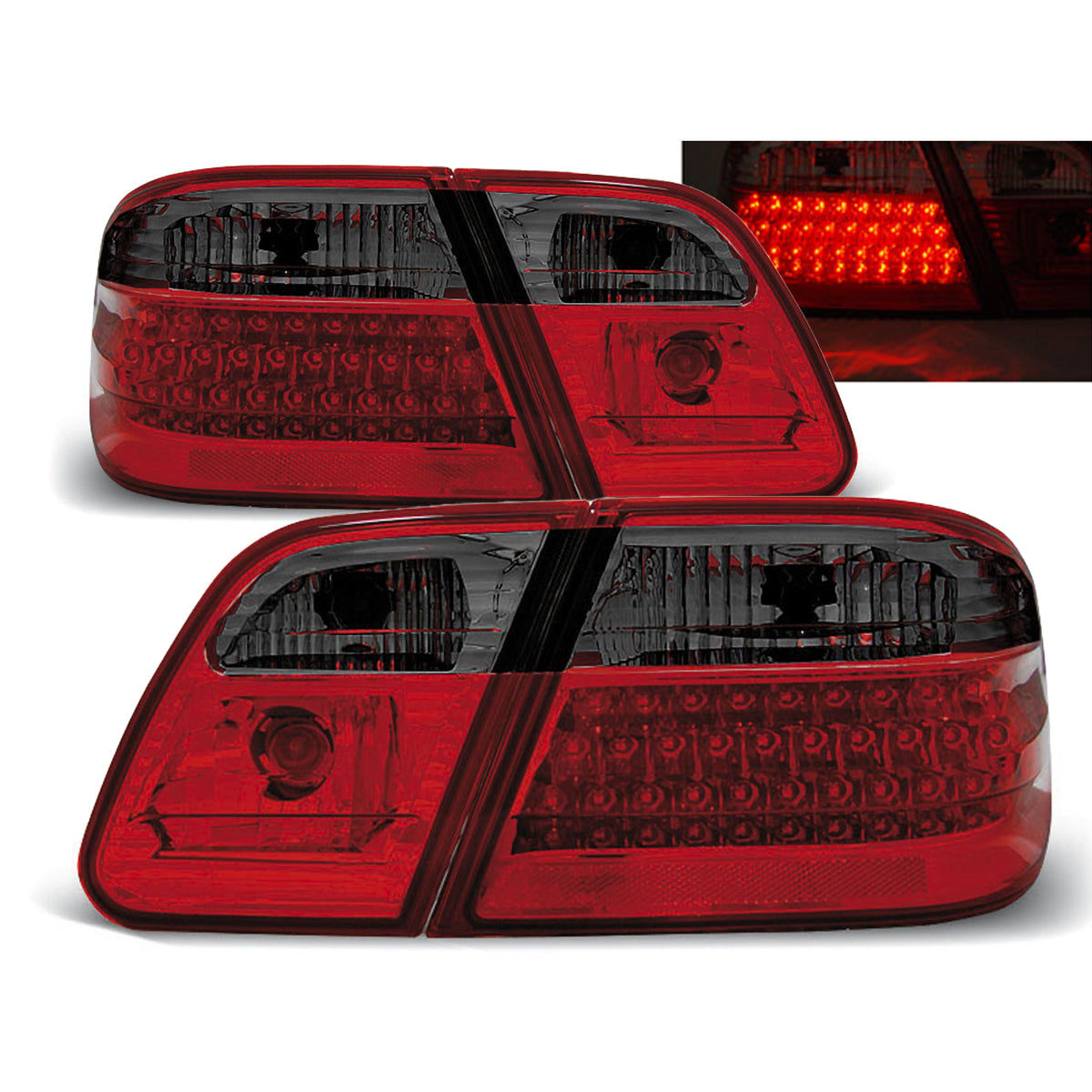 LED Rücklichter Rot Rauch passend für Mercedes W210 95-03.02