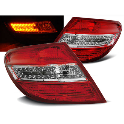 LED Rücklichter Rot Weiß passend für Mercedes C-Klasse W204 Limousine 07-10