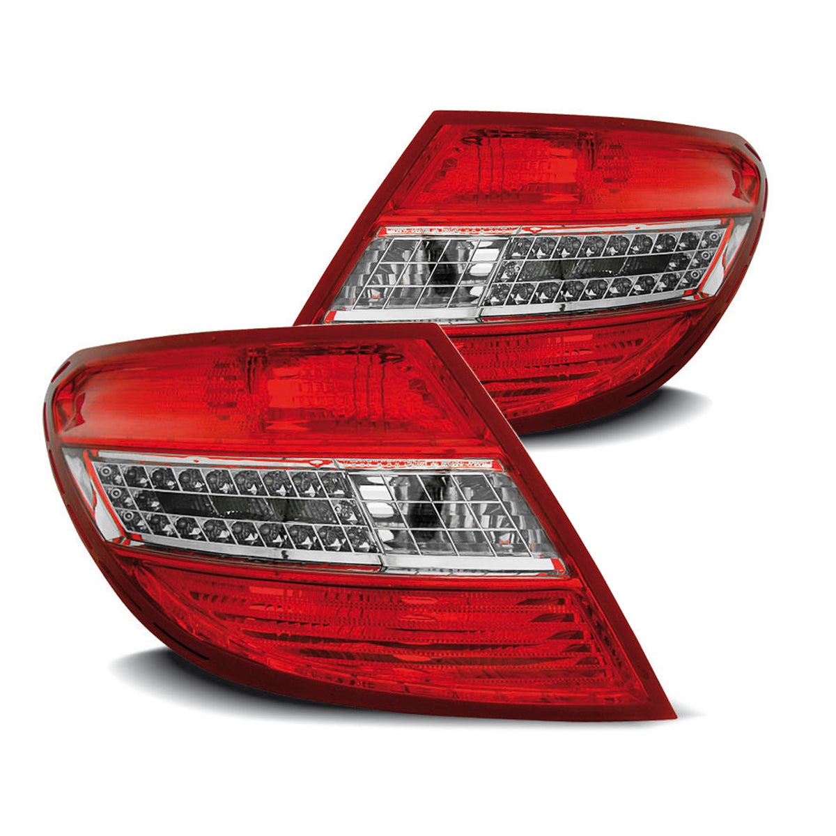 LED Rücklichter Rot Weiß passend für Mercedes C-Klasse W204 Limousine 07-10