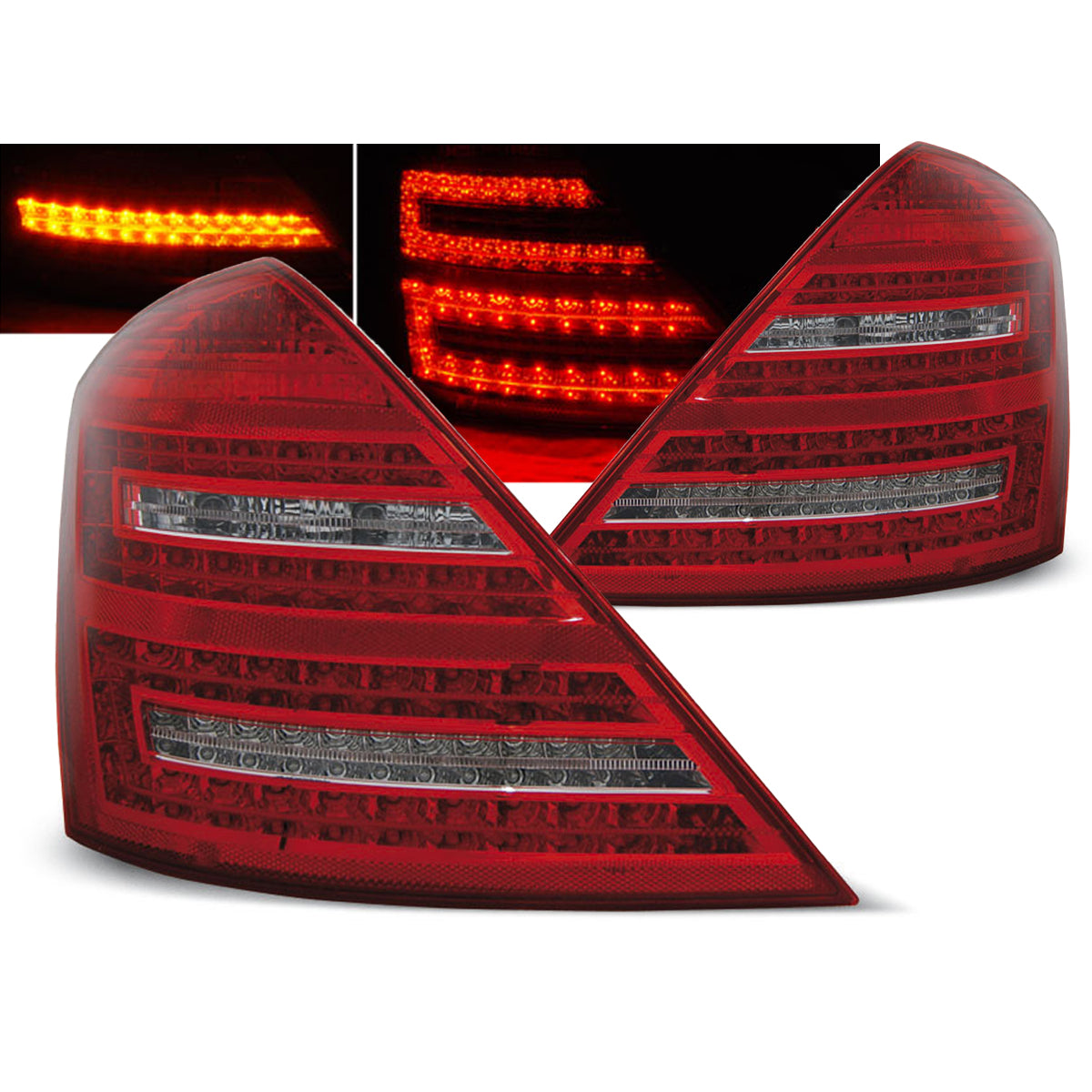 LED Rücklichter Rot Weiß passend für Mercedes W221 S-Klasse 05-09