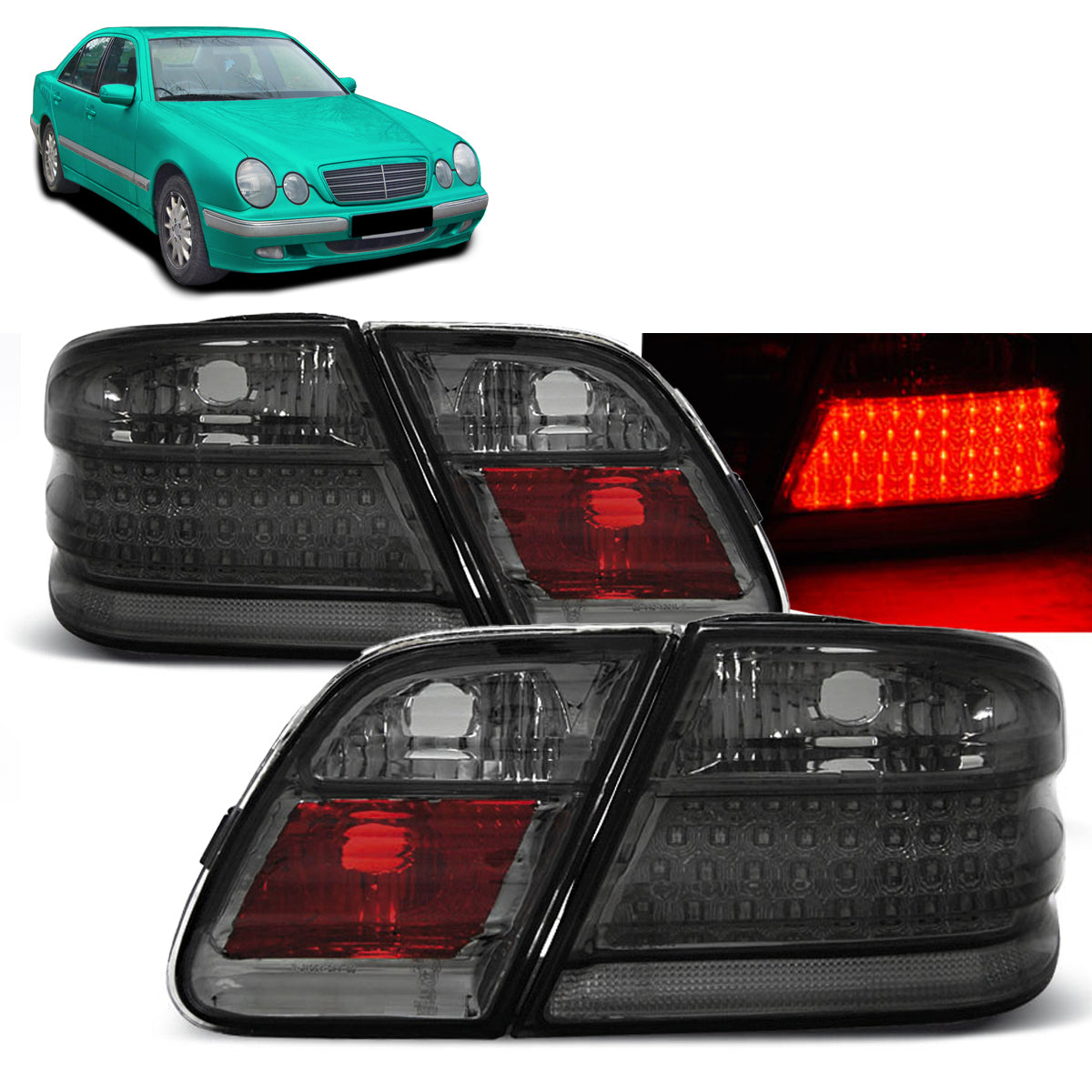 LED Rücklichter Smoke passend für Mercedes W210 95-03.02