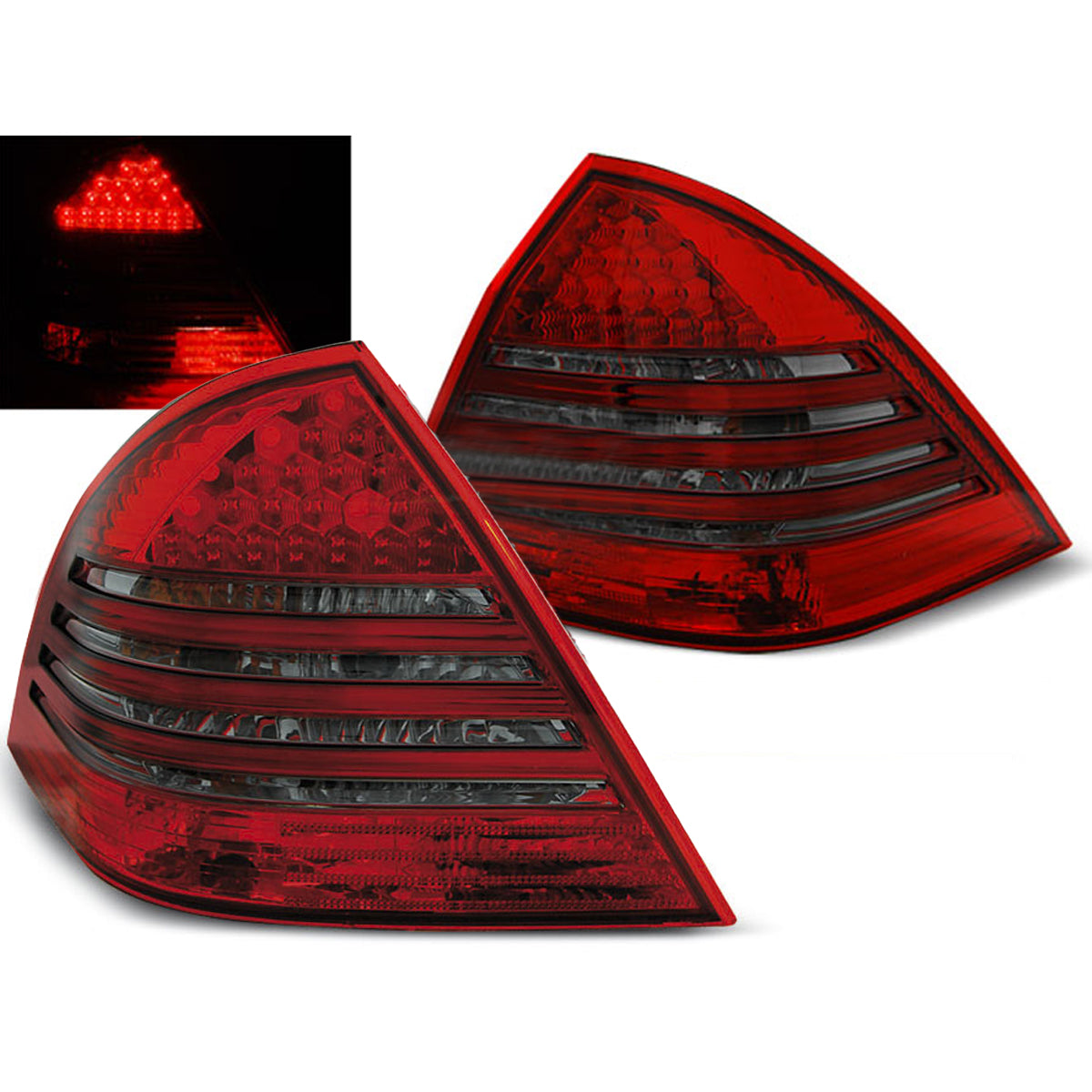 LED Rücklichter Rot Smoke passend für Mercedes C-Klasse W203 Limousine 00-04