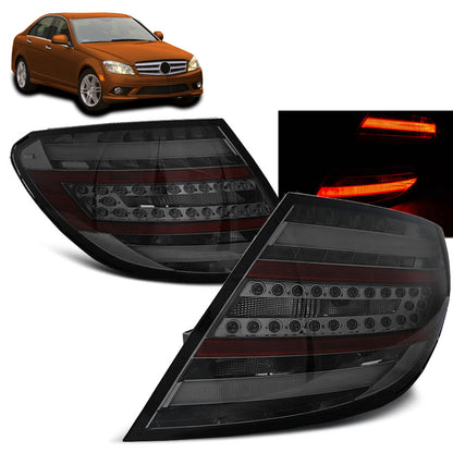 LED Leiste Rücklichter Smoke passend für Mercedes C-Klasse W204 Limousine 07-10