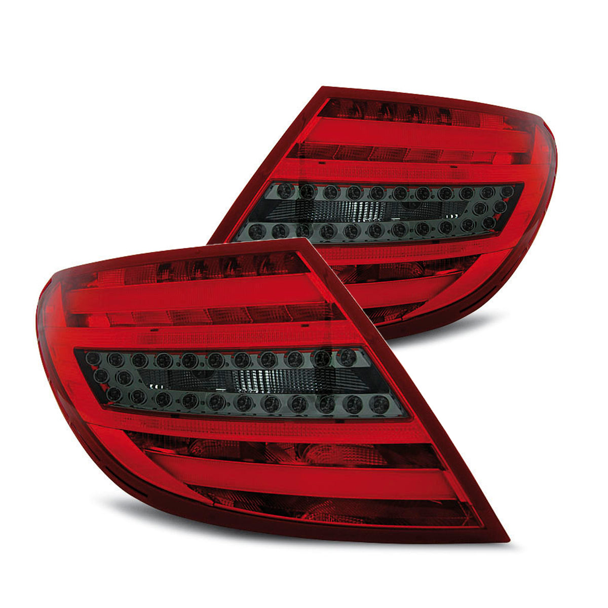 LED Leiste Rücklichter Rot Smoke passend für Mercedes C-Klasse W204 Limousine 07-10