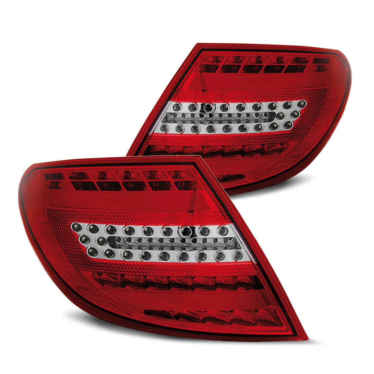 LED Leiste Rücklichter Rot Weiß passend für Mercedes C-Klasse W204 Limousine 07-10