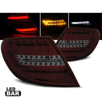 LED Leiste Rücklichter Rot Smoke passend für Mercedes C-Klasse W204 Limousine 07-10