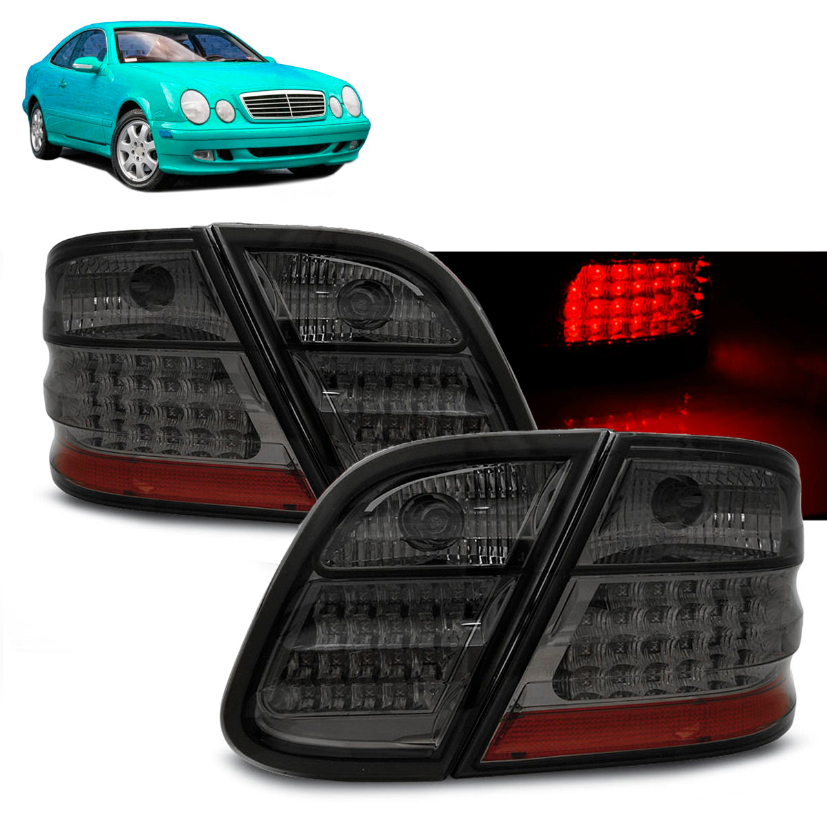 LED Rücklichter Smoke passend für Mercedes W208 CLK 03.97-04.02