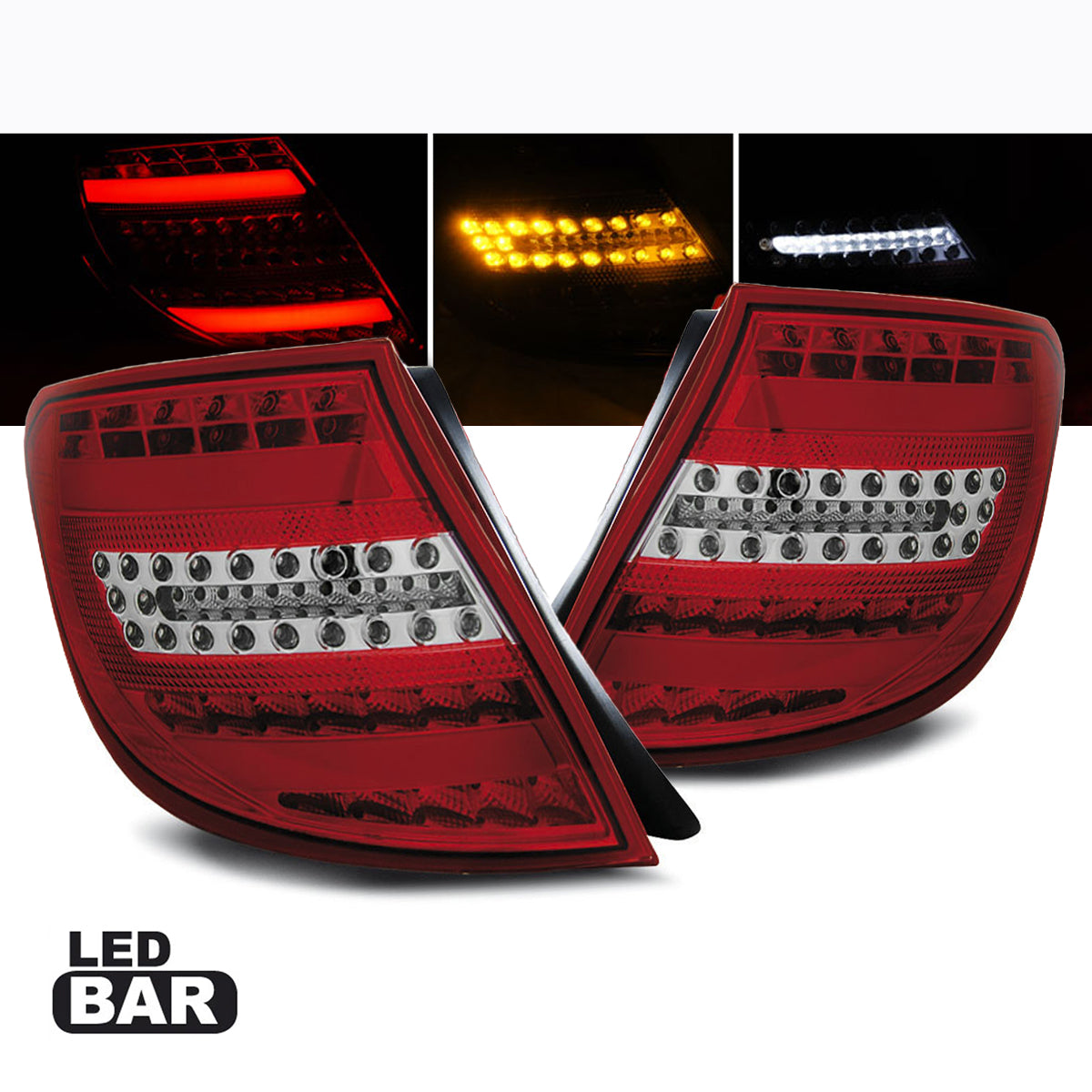 LED Leiste Rücklichter Rot Weiß passend für Mercedes C-Klasse W204 Kombi 07-10