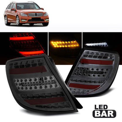 LED BAR Rücklichter Rauch passend für Mercedes C-Klasse W204 Kombi 07-10