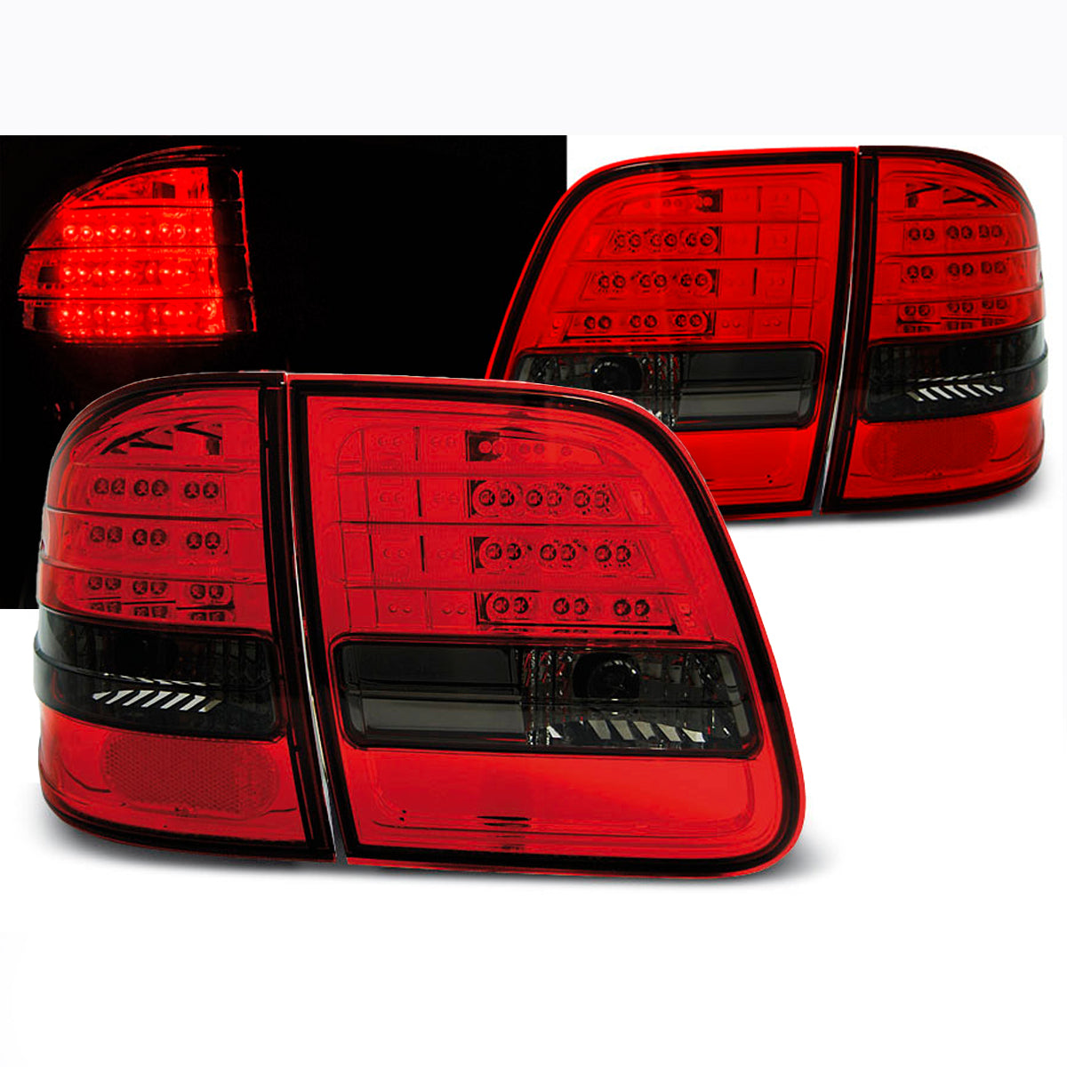 LED Rücklichter Rot Rauch passend für Mercedes W210 95-03.02 Kombi