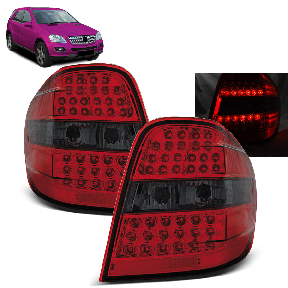 LED Rücklichter Rot Rauch passend für Mercedes M-Klasse W164 05-08