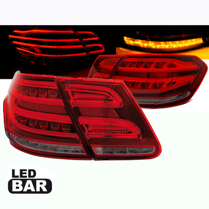 LED Rücklichter Rot Rauch passend für Mercedes W212 E-Klasse 09-13 mit Glühbirne P21