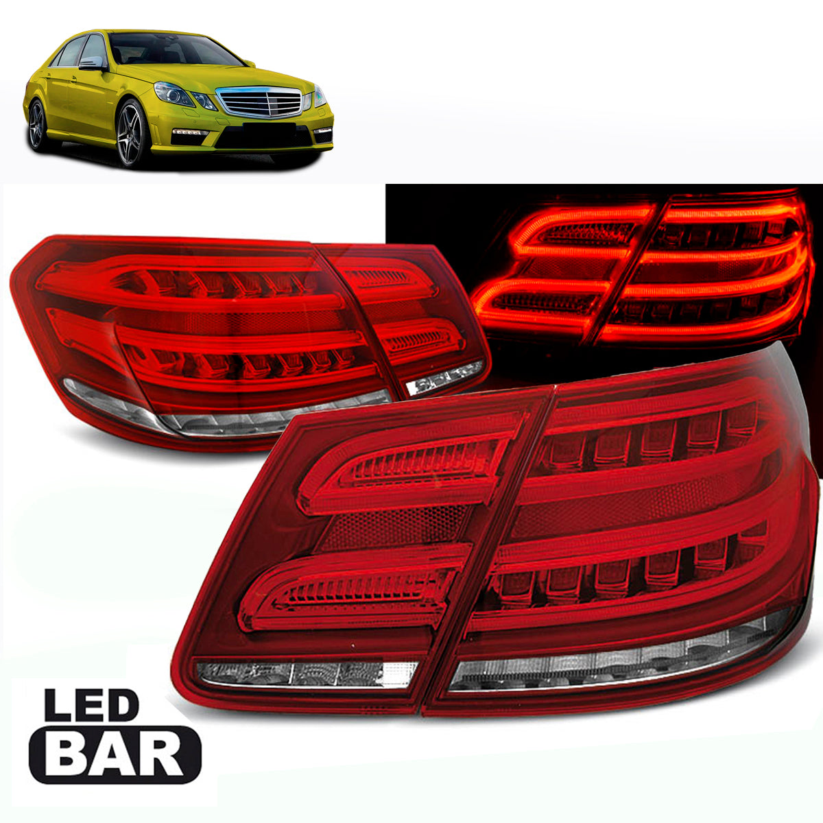 LED Rücklichter Rot Weiß passend für Mercedes W212 E-Klasse 09-13