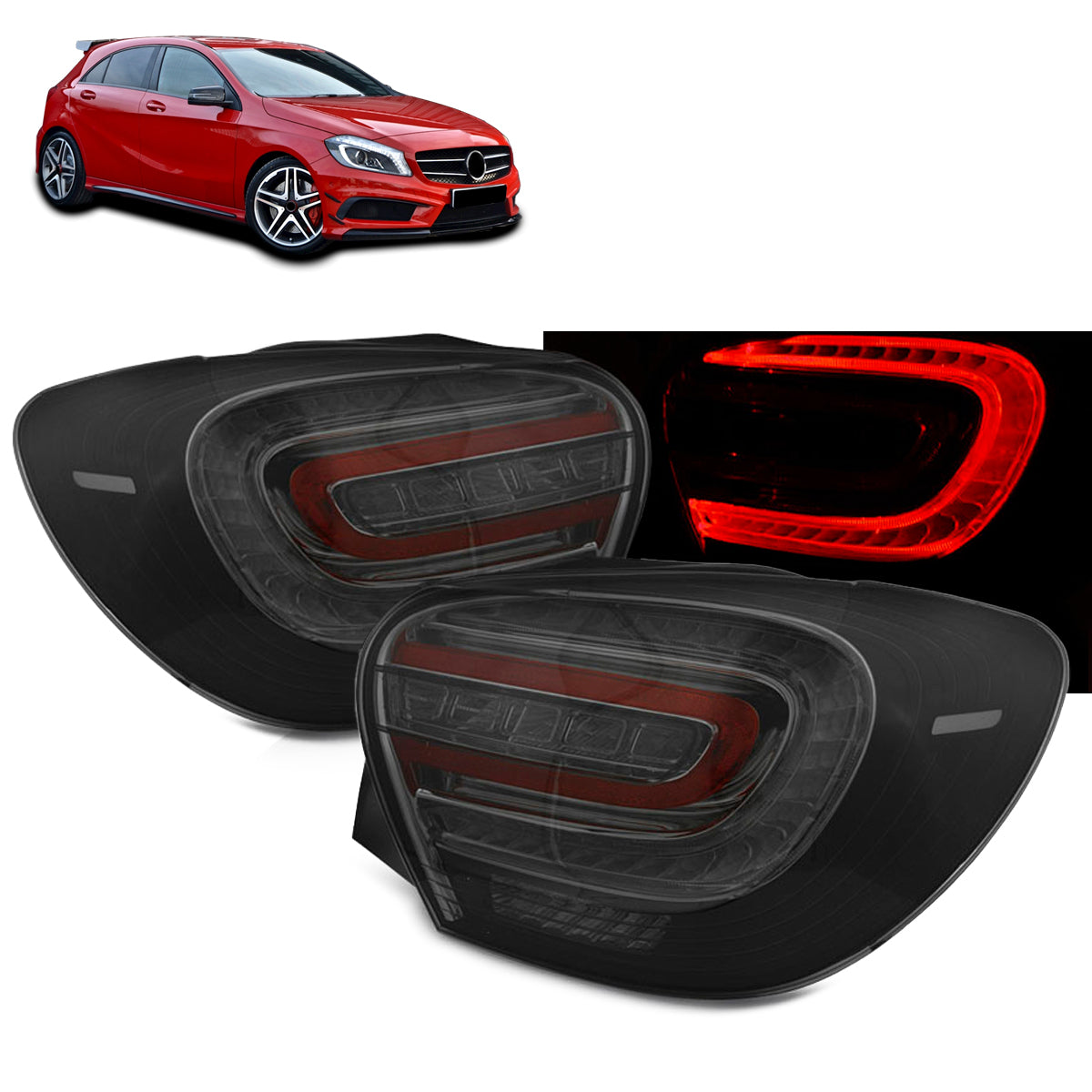 LED Rücklichter Rauch passend für Mercedes W176 A-Klasse 12-02.14