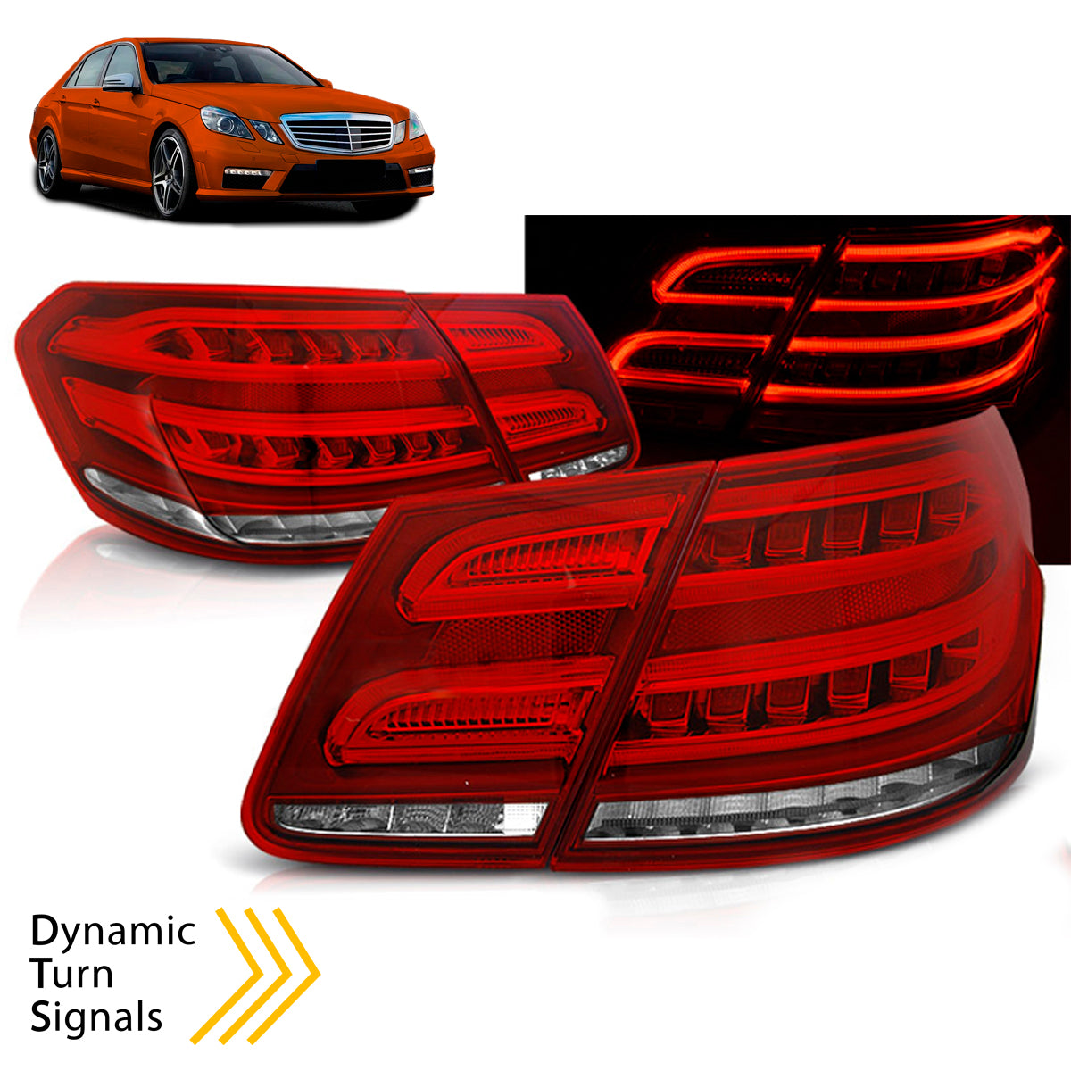 LED Rücklichter Rot Weiß SEQ passend für Mercedes W212 E-Klasse 09-13