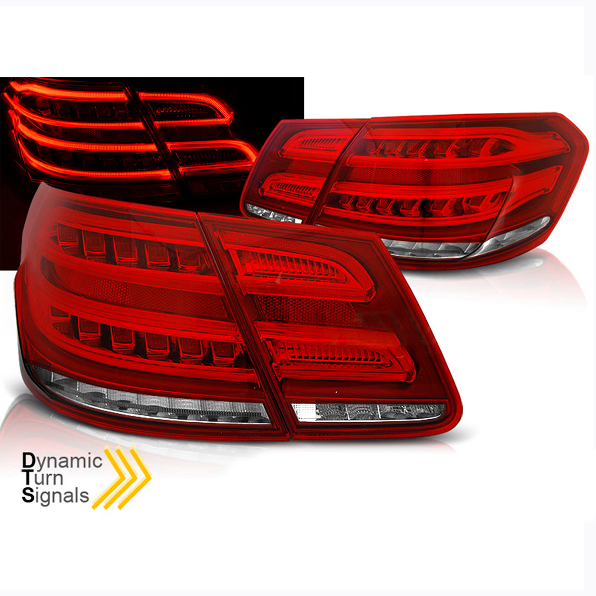 LED Rücklichter Rot Weiß SEQ passend für Mercedes W212 E-Klasse 13-16