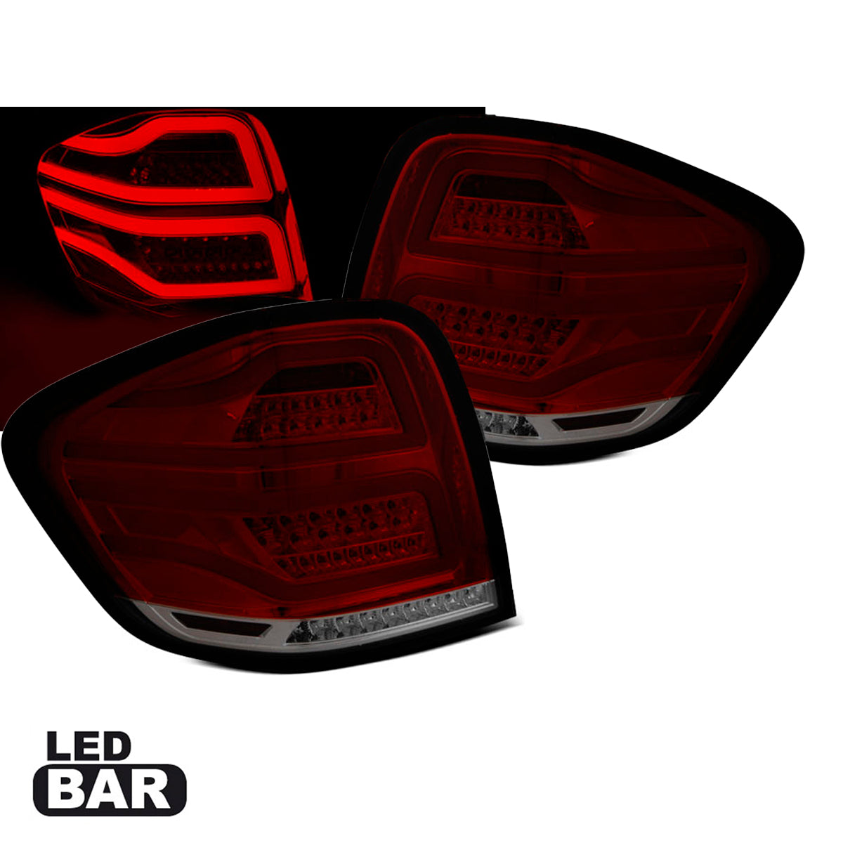 LED BAR Rücklichter Rot Rauch passend für Mercedes M-Klasse W164 05-08