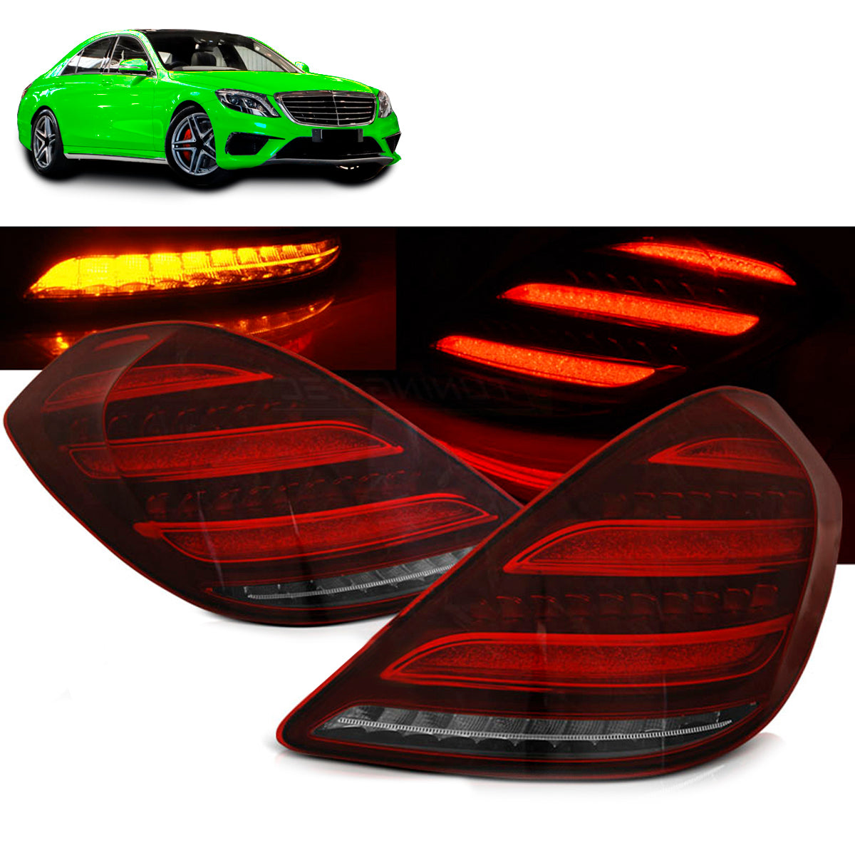 LED Rücklichter Rot Weiß passend für Mercedes S-Klasse W222 13-17