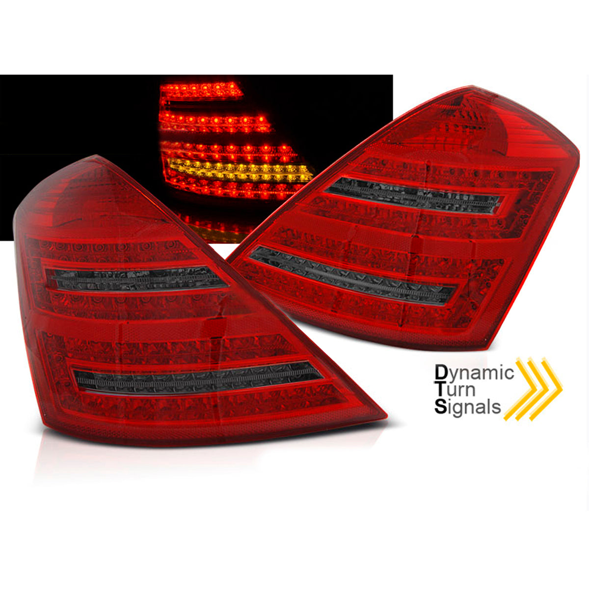 LED Rücklichter Rot Rauch SEQ passend für Mercedes W221 S-Klasse 05-09