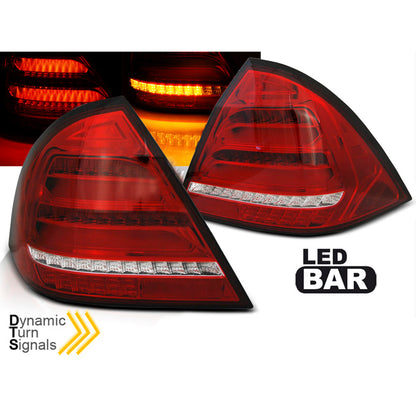 LED BAR Rücklichter Rot Weiß SEQ passend für Mercedes W203 Limousine 00-04