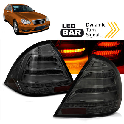 LED BAR Rücklichter Rauch SEQ passend für Mercedes W203 Limousine 00-04