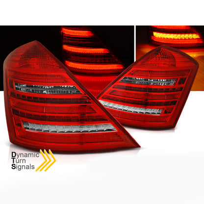 LED Rücklichter Rot Weiß SEQ W222 LOOK passend für Mercedes W221 S-Klasse 05-09