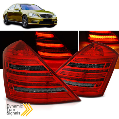 LED Rücklichter Rot Rauch SEQ W222 LOOK passend für Mercedes W221 S-Klasse 05-09