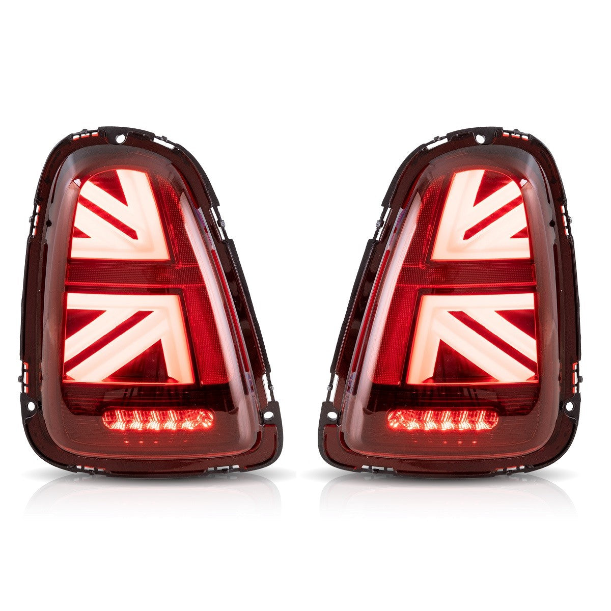 LED Rote Union Jack Rücklichter passend für MINI Hatchback R56 / Cabrio 06-13