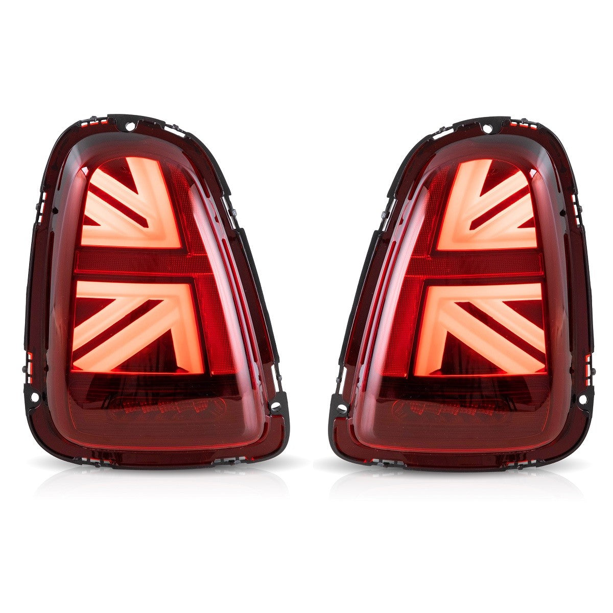 LED Rote Union Jack Rücklichter passend für MINI Hatchback R56 / Cabrio 06-13