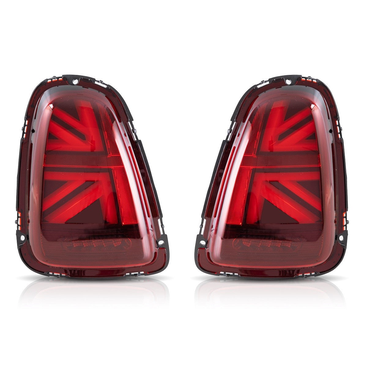 LED Rote Union Jack Rücklichter passend für MINI Hatchback R56 / Cabrio 06-13