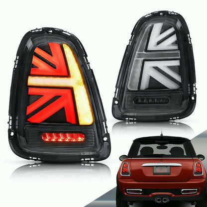Heckleuchten LED Smoke passend für MINI (R56) Schrägheck Cabrio 2006-2013 Union Jack Stil