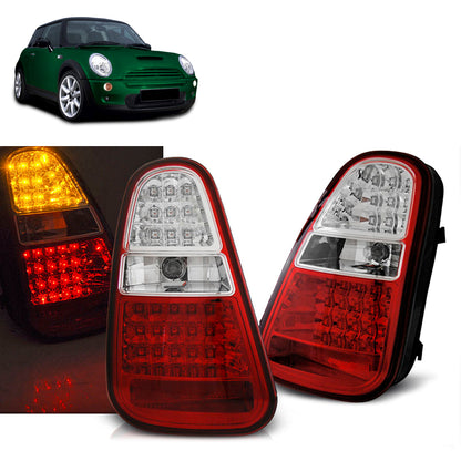 Rücklichter passend für MINI Cooper R50 /R52 /R53 04-06 Rot Weiß LED