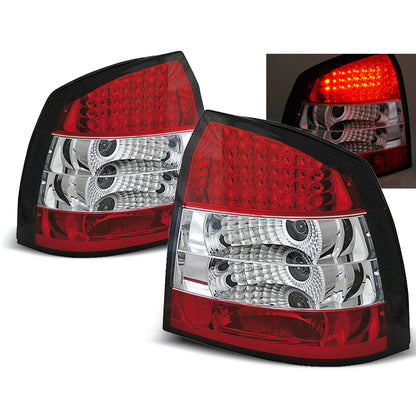 Rücklichter passend für Opel Astra G 09.97-02.04 3D/5D Rot Weiß LED
