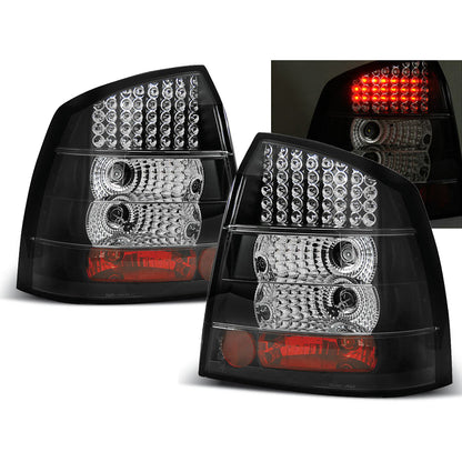 Rücklichter passend für Opel Astra G 09.97-02.04 3D/5D Schwarz LED