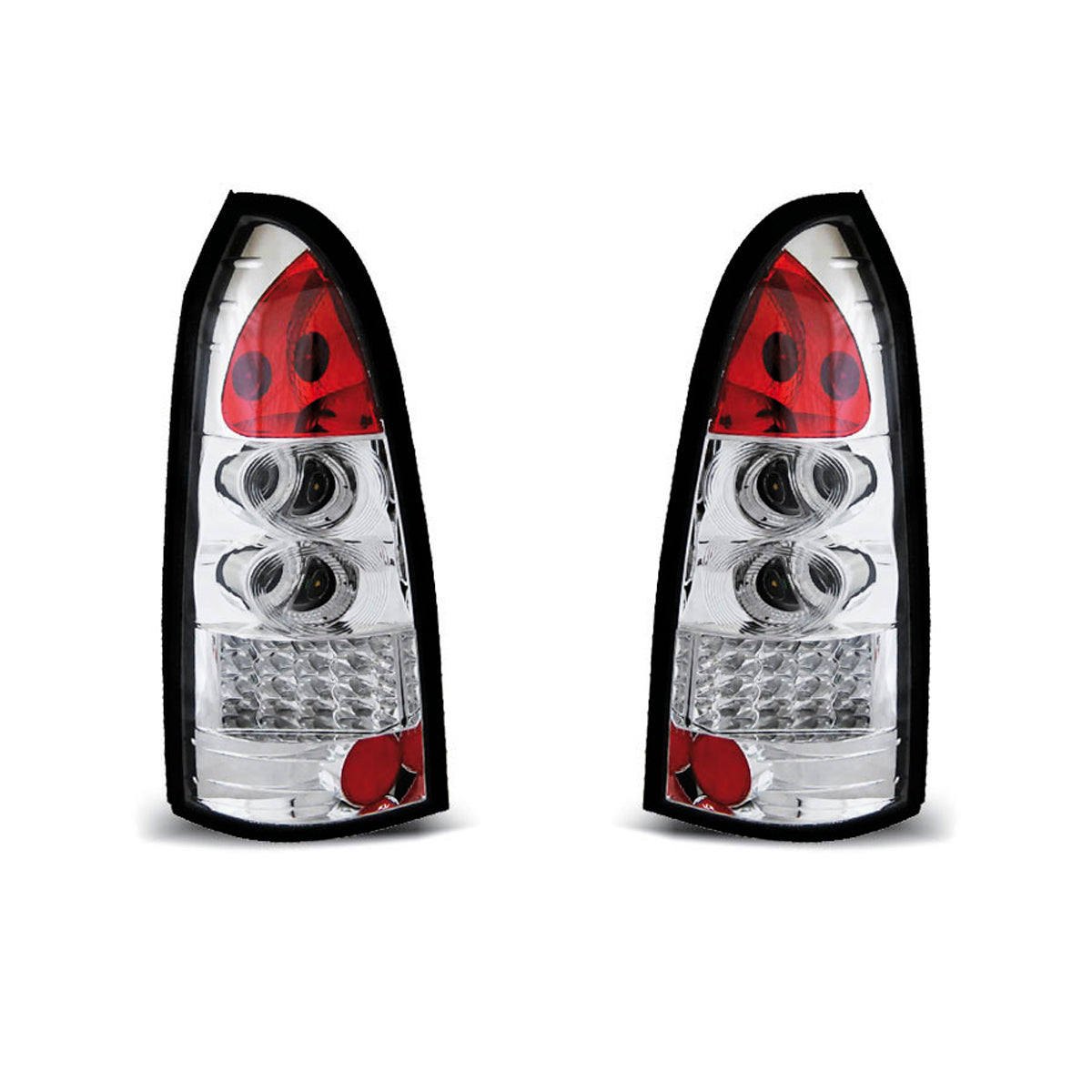 Rücklichter passend für Opel Astra G 09.97-02.04 Kombi Chrom LED