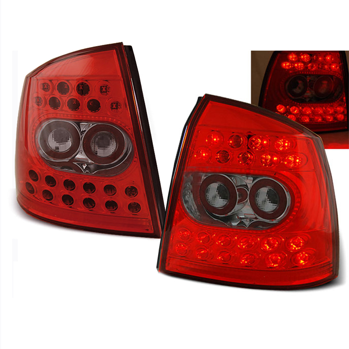 Rücklichter passend für Opel Astra G 09.97-02.04 Rot Weiß LED