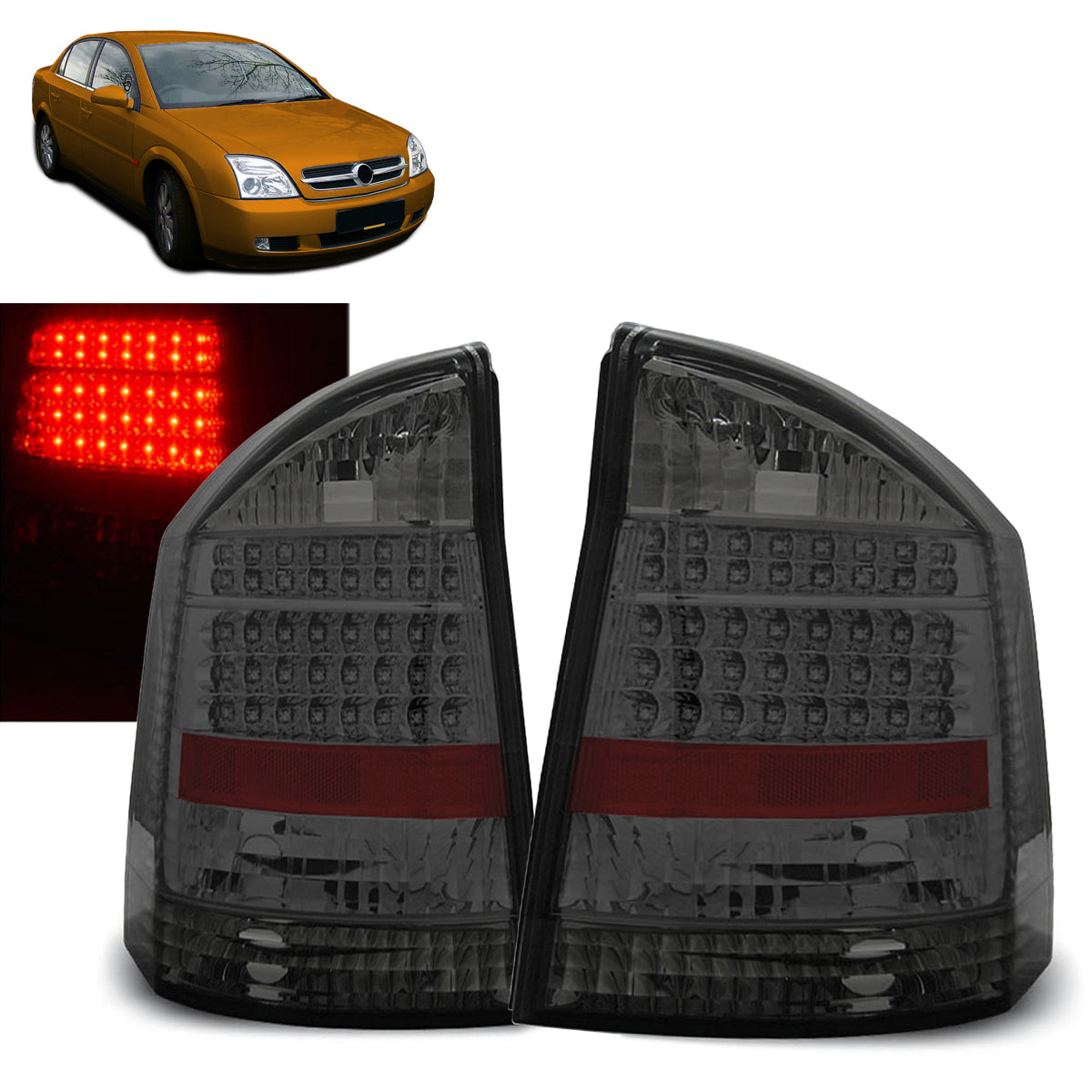Rücklichter passend für Opel Vectra C Sedan HB 04.02-08 Smoke LED
