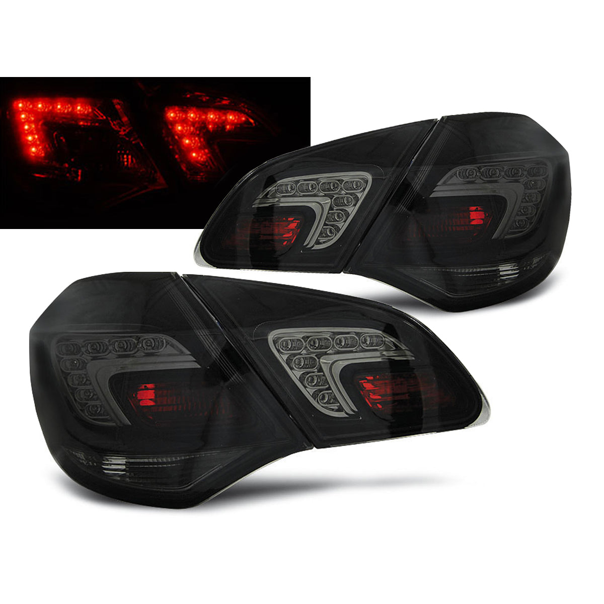 Rücklichter passend für Opel Astra J 10-15 Hatchback Smoke LED