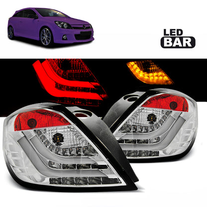 Rücklichter passend für Opel Astra H 03.04-09 3D Chrom LED