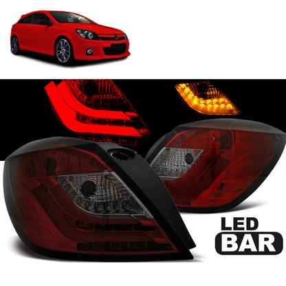 Rücklichter passend für Opel Astra H 03.04-09 3D Rot Smoke LED