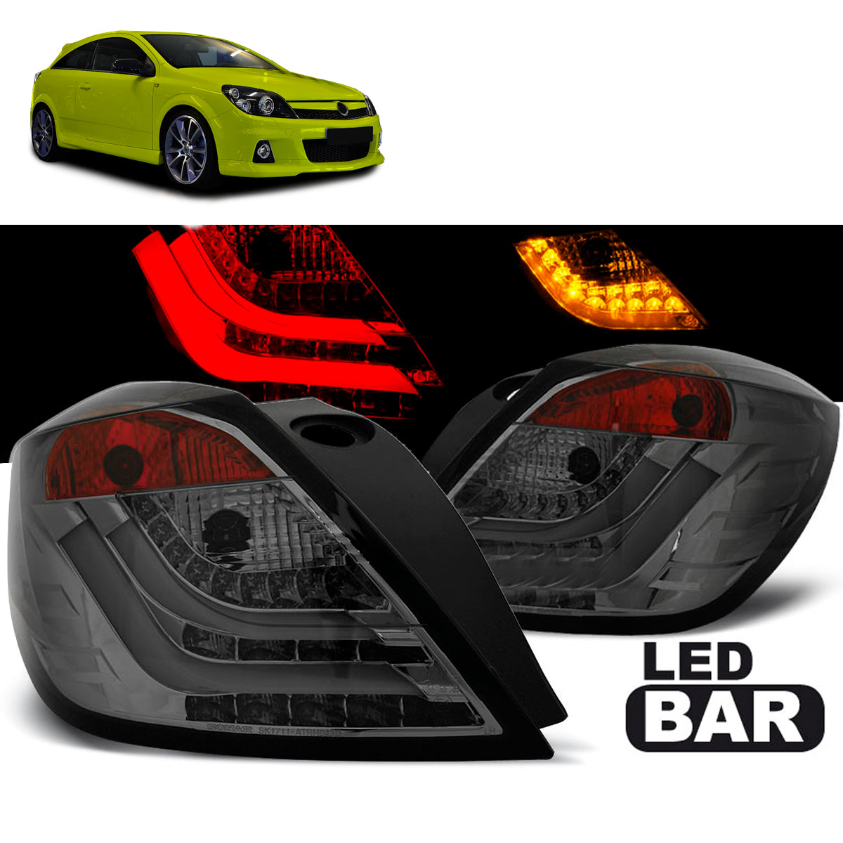 Rücklichter passend für Opel Astra H 03.04-09 3D Smoke LED