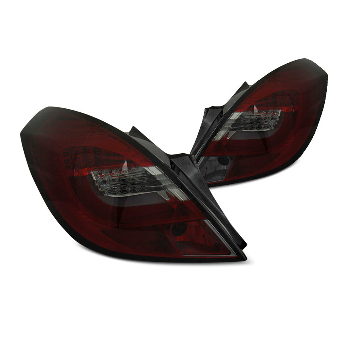 Rücklichter passend für Opel Corsa D 3D 04.06-14 Rot Rauch LED Leiste
