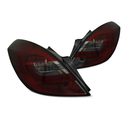 Rücklichter passend für Opel Corsa D 3D 04.06-14 Rot Rauch LED Leiste