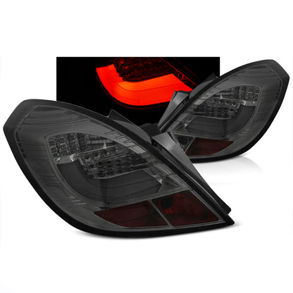 Rücklichter passend für Opel Corsa D 3D 04.06-14 Rauch LED Leiste