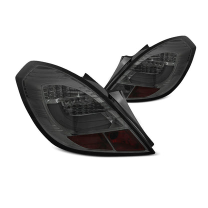 Rücklichter passend für Opel Corsa D 3D 04.06-14 Rauch LED Leiste