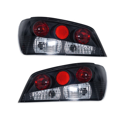 Schwarze Kristall Rücklichter passend für Peugeot 306 Hatchback 1997-2000