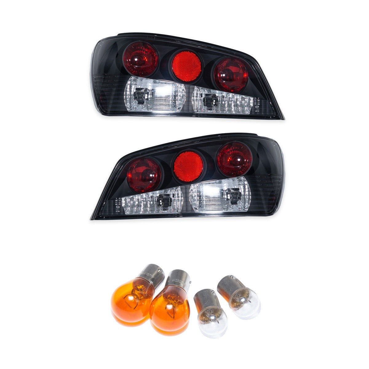 Schwarze Kristall Rücklichter passend für Peugeot 306 Hatchback 1993-1996